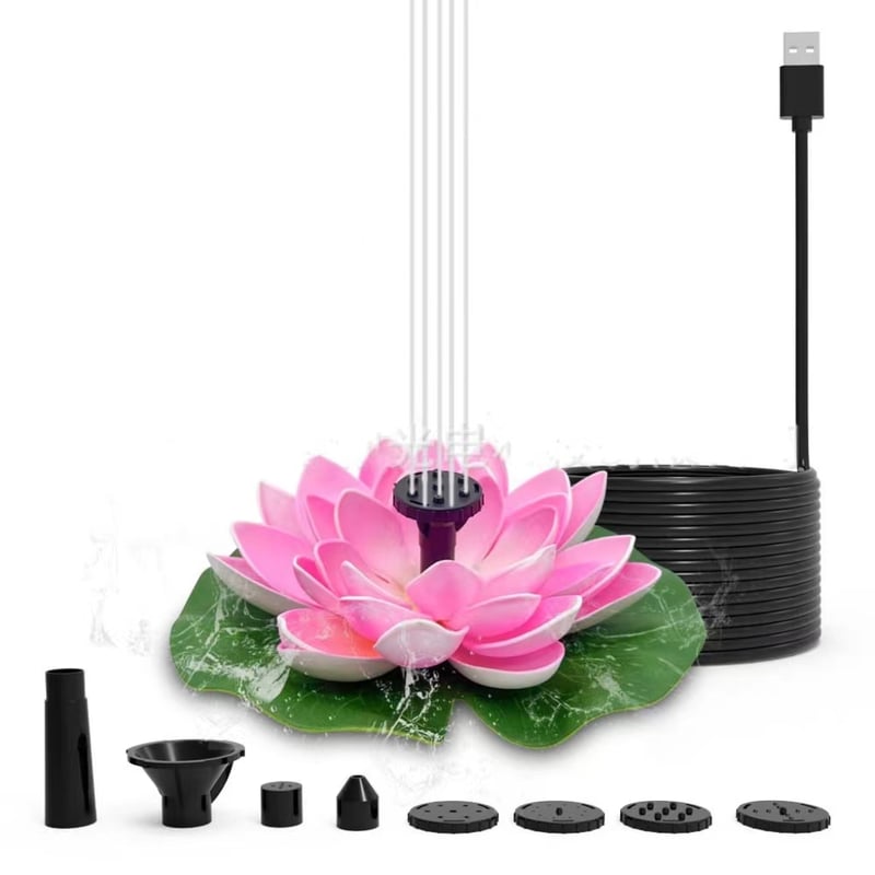 Solar Lotus Fountain for Peaceful and Beautiful Garden Decoration 15051872633158-1