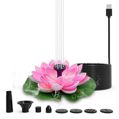 Solar Lotus Fountain for Peaceful and Beautiful Garden Decoration 15051872633158-1