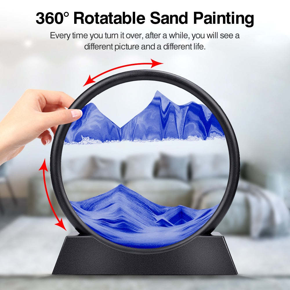 Moving Sand Art Frame for Relaxing and Elegant Home Decoration 15089492263238-1