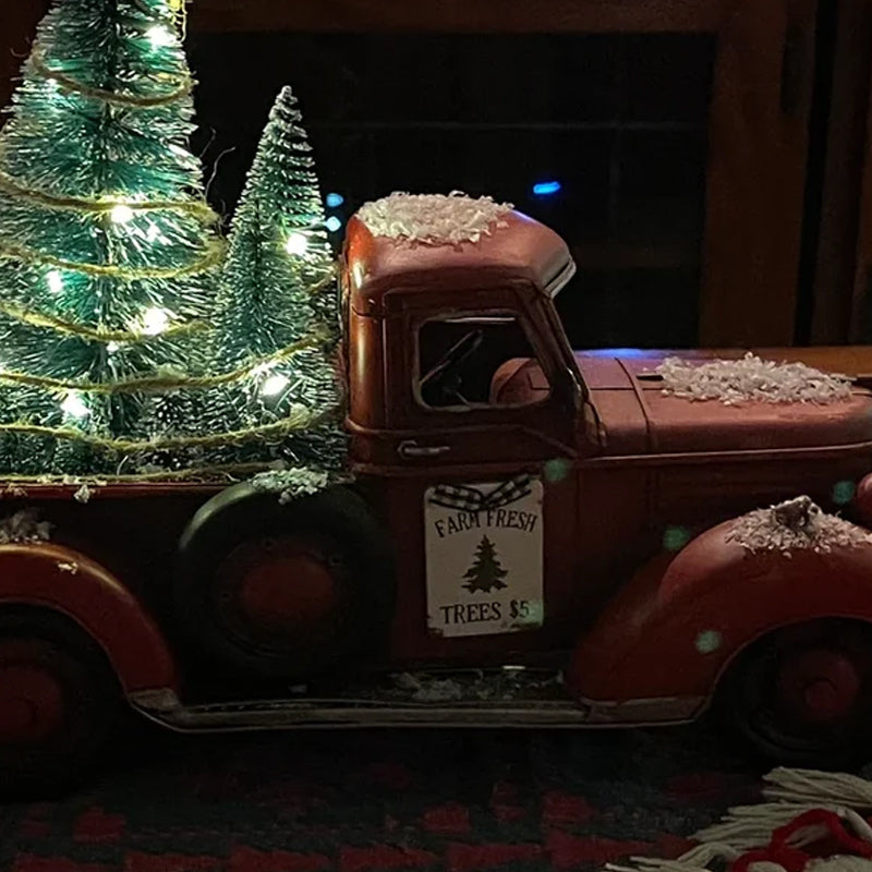 Red Farm Truck Centerpiece With Removable Tree Rustic Decor 9628526117166-1