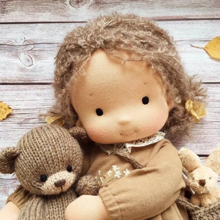 Gift for Kids-Handmade Waldorf Doll 8959340413209-1