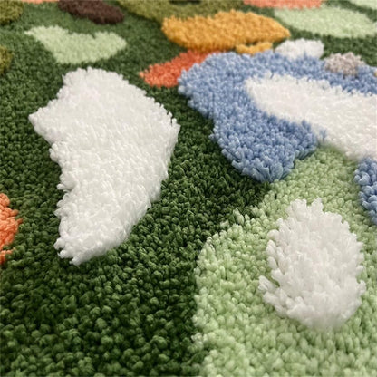 Soft Moss & Pebble-Themed Non-Slip Rug For Kids 14815606636870-1