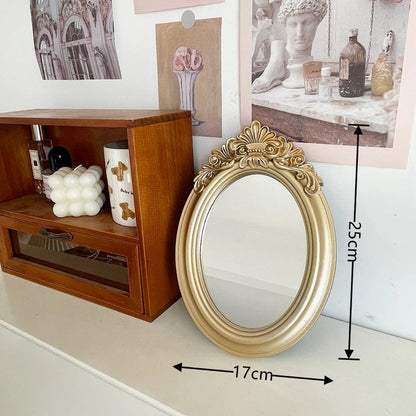 Rustic French Palace Style Carving Frame Table Mirror 14815618892102-1
