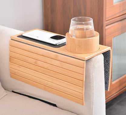 Upgrade Your Living Room With The Stylish, Spill-Proof Bamboo Couch Cup Holder 14989189513542-1