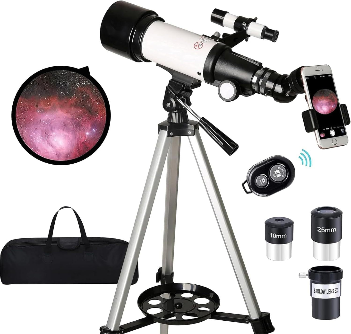 Astronomical Refracting Telescope Suitable For Children, Adults And Beginners, Multi-coated And Wireless Remote Control 9005139689692-1