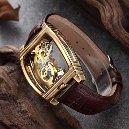 Transparent Automatic Mechanical Steampunk Skull Luxury Gear Watch 8804257497369-1