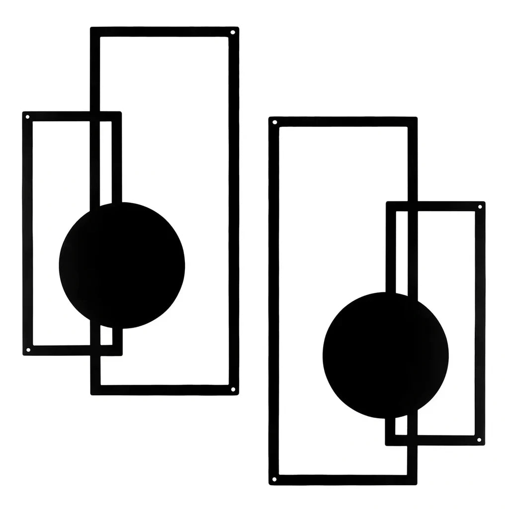 Nordic Iron Silhouette Wall Hanging Set 14815612010822-1