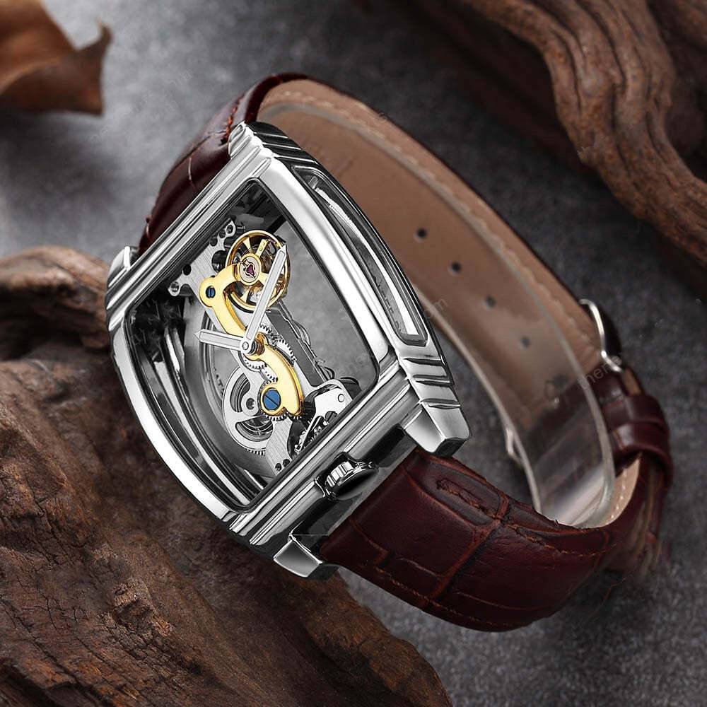 Transparent Automatic Mechanical Skull Luxury Gear Watch 9699766108462-1