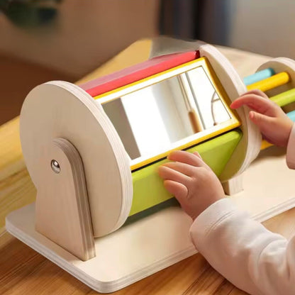 Wooden Spinning Drum Toy for Sensory Exploration and Motor Development 10405986337102-1