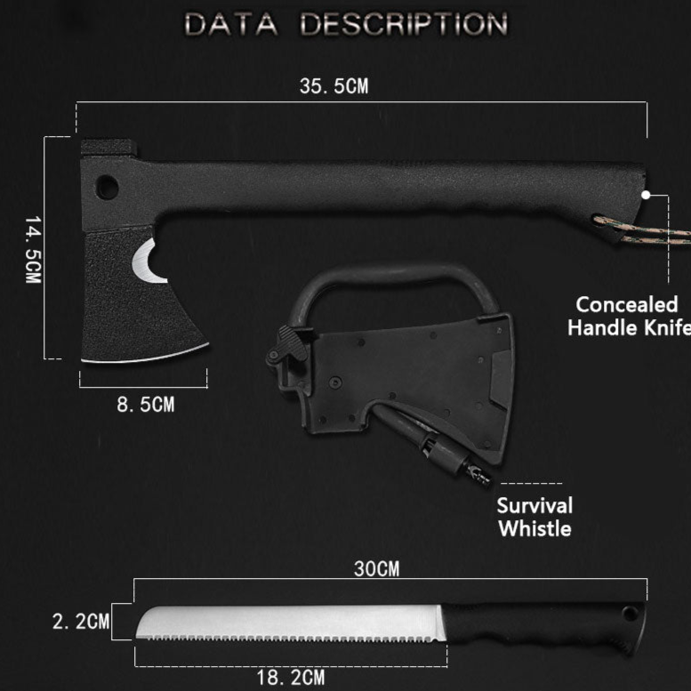 Durable Survival Hatchet Designed For Wood Chopping Outdoor Camping Adventures 8231182401693-1
