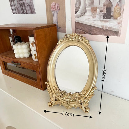Rustic French Palace Style Carving Frame Table Mirror 14815618892102-1