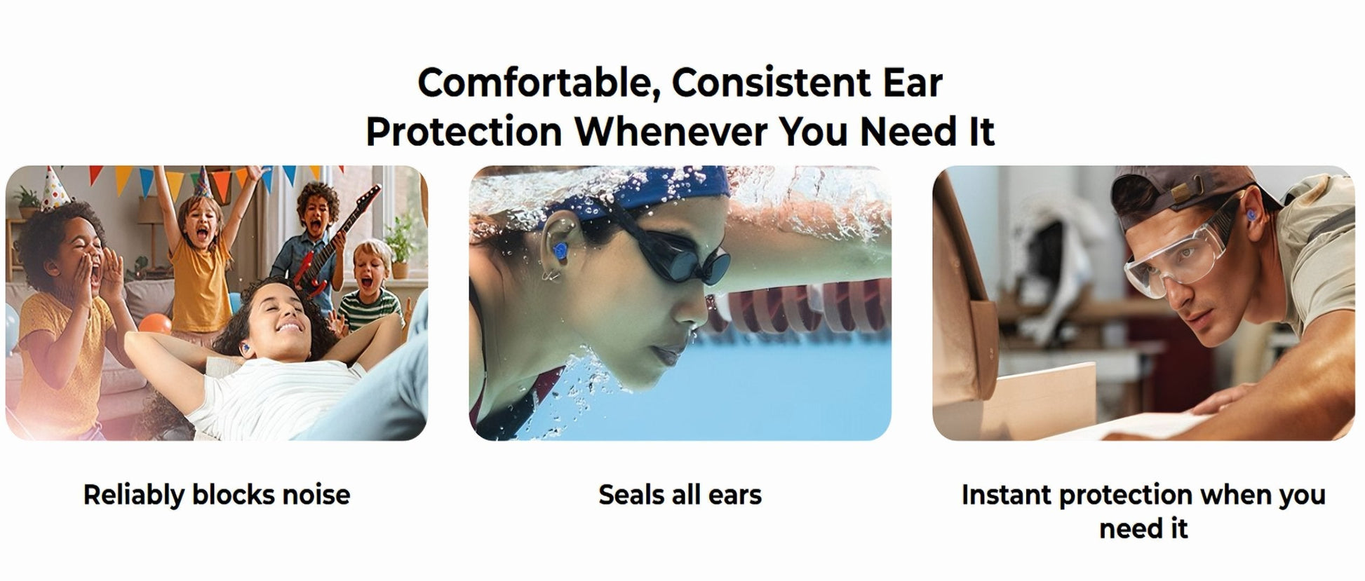 Inflatable Earplugs Block Noise With Comfortable Waterproof Silicone Fit 15170508751174-1
