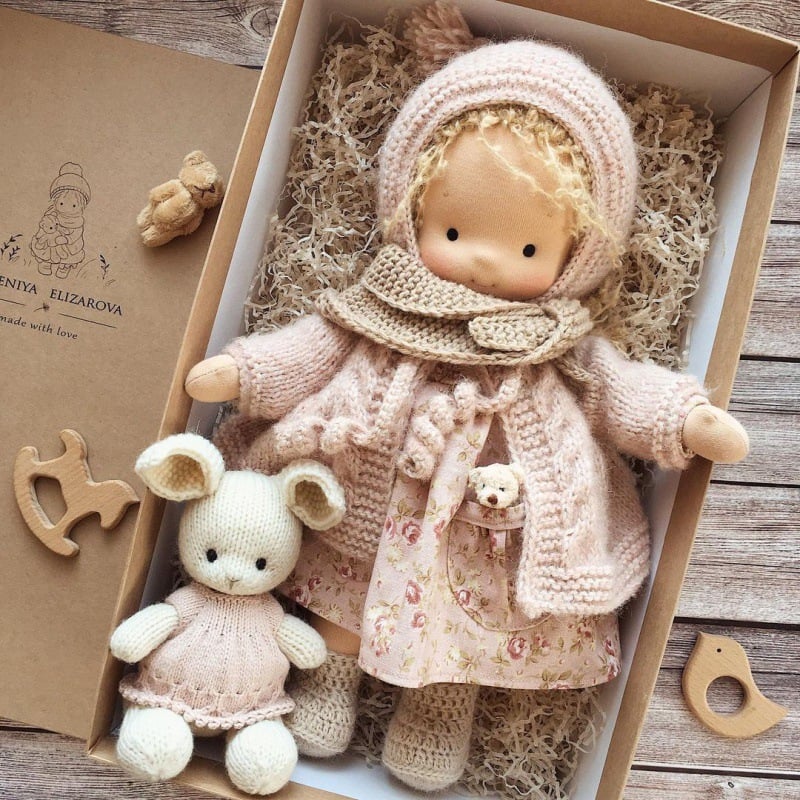 Gift for Kids-Handmade Waldorf Doll 8959340413209-1