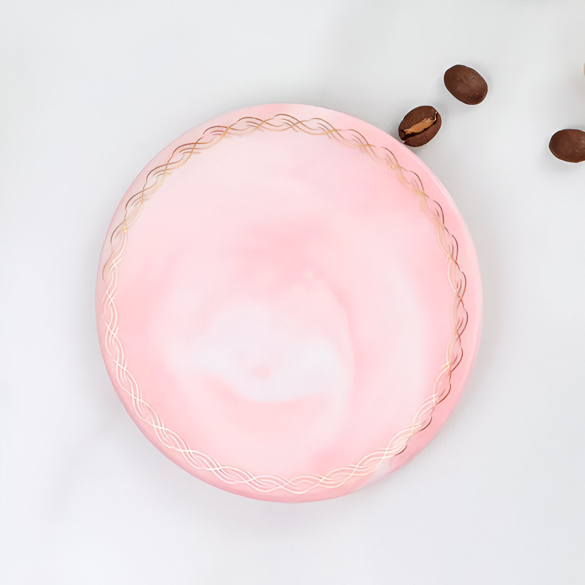 Golden Edge Marble Ceramic Coasters 14815669813574-1