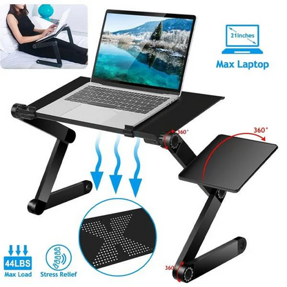 Ergonomic Adjustable Portable Laptop Stand With Cooling And Mouse Pad 10377687466330-1