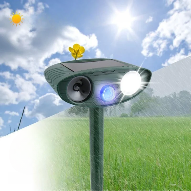 Ultrasonic Deer Repeller, Pack Of 4 Solar Powered Repellers 10301238444378-1