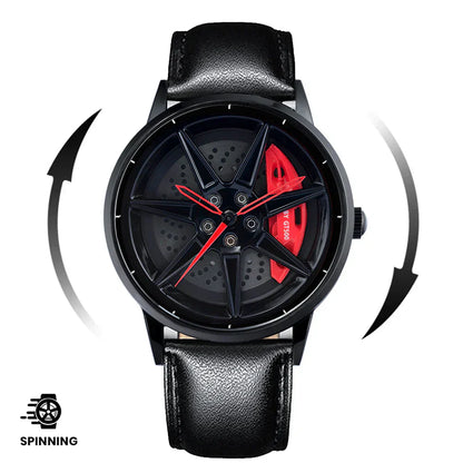 Spinning Wheel Watch Stainless Steel Strap Durable Stylish Design 14972383101254-1