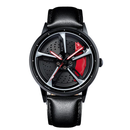 Spinning Wheel Watch Stainless Steel Strap Durable Stylish Design 14972383101254-1