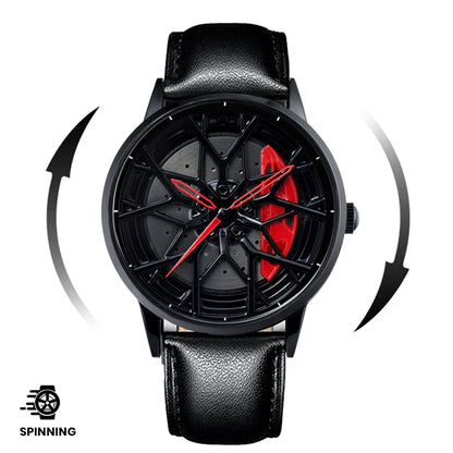Spinning Wheel Watch Stainless Steel Strap Durable Stylish Design 14972383101254-1