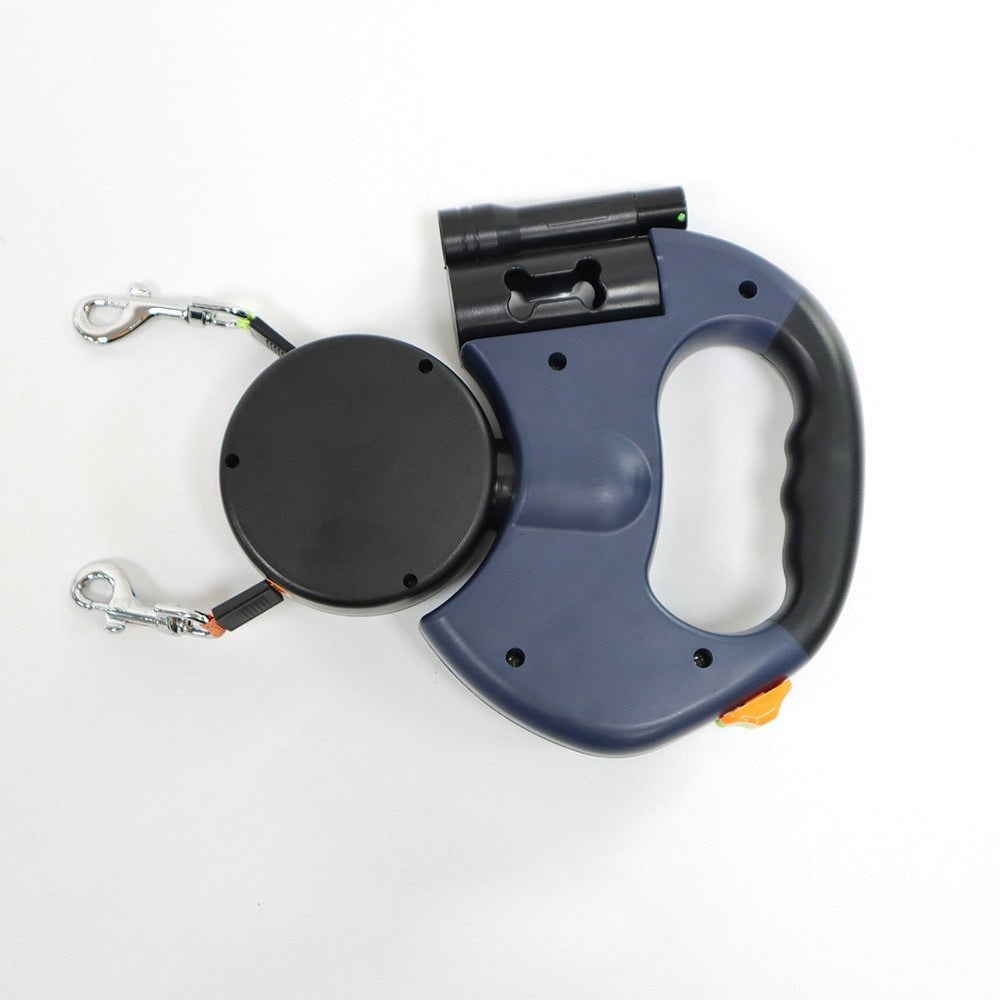 Dual Retractable Pet Leash Walking Control Comfortable Handle Training Rope 11460591845644-1