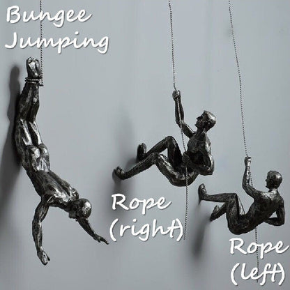 Wall Climbing Resin Sculpture Decorative Figure Home Hanging Decor 8496298688814-1