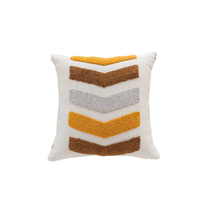 Nordic Retro Tufted Cushion Cover – 45X45Cm Yellow Brown Decorative Pillow 14815608406342-1