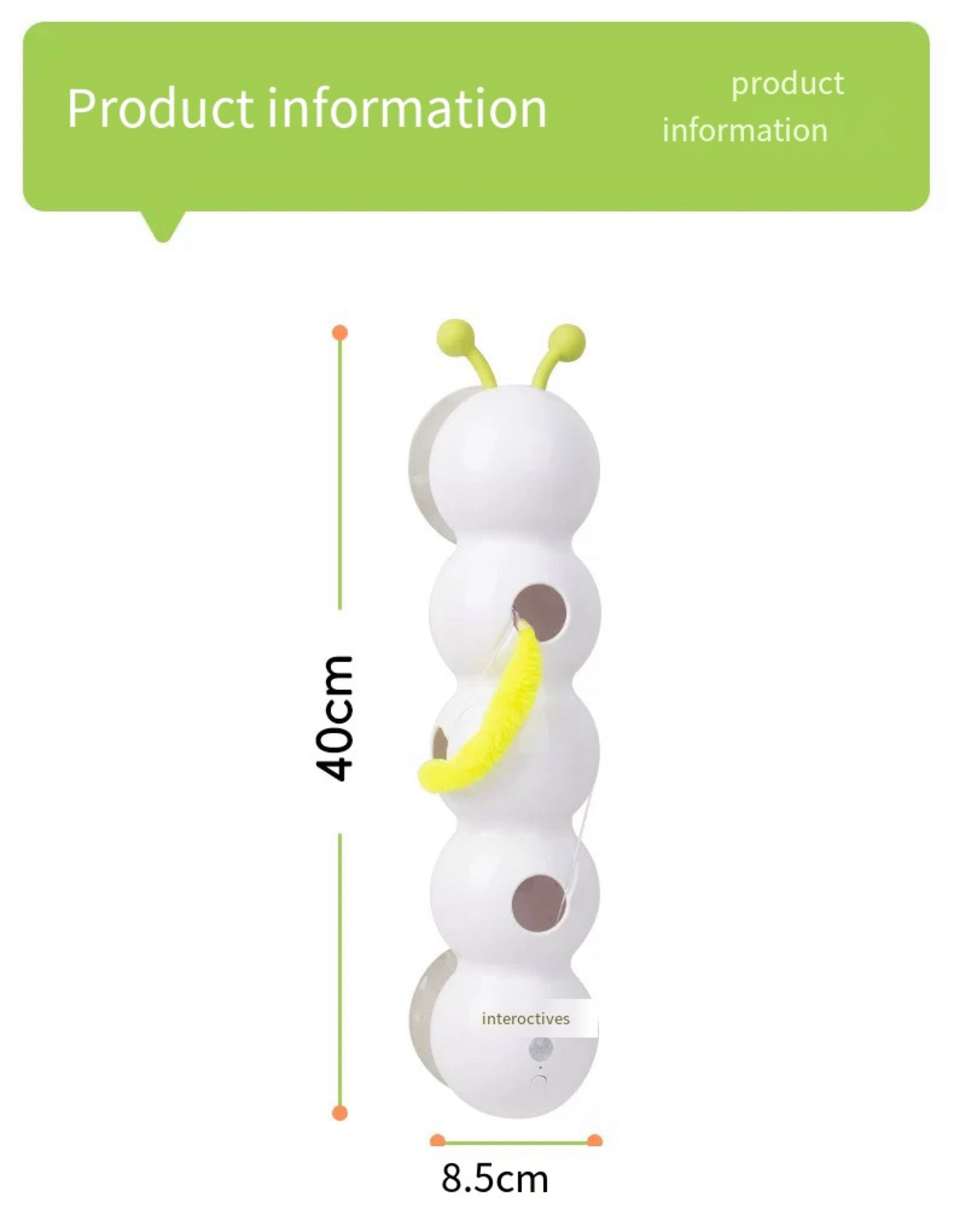 Smart Sensor Cat Toy With Light Activation For Automatic Interactive Playtime 10035482165549-1