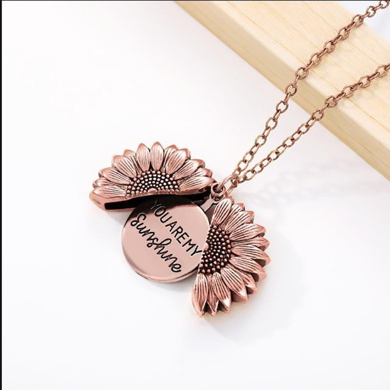 Sunflower Necklace Symbolizing Love, Happiness, and Warmth Every Day 15090580226374-1
