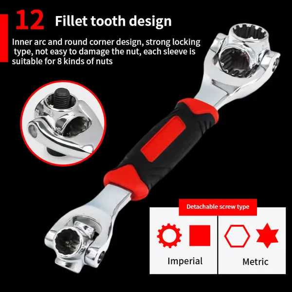 Universal 360-Degree Rotating Multi-Tool Wrench For Home Repairs 10406219645262-1