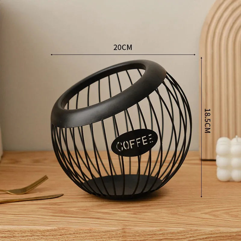 Elegant Metal Snack Storage Basket 14815670534470-1