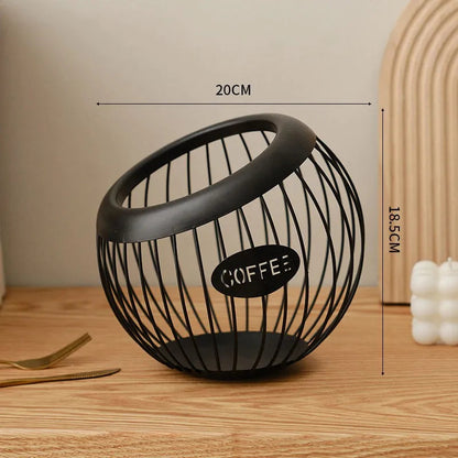Elegant Metal Snack Storage Basket 14815670534470-1