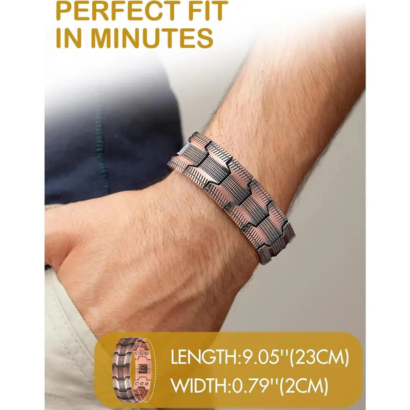 Pure Copper Magnetic Therapy Bracelet For Men'S Health 12044082315582-1