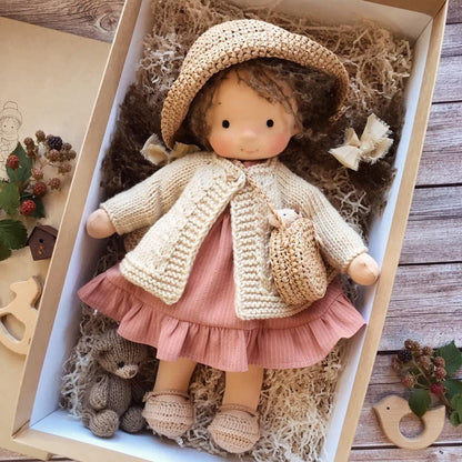Gift for Kids-Handmade Waldorf Doll 8959340413209-1
