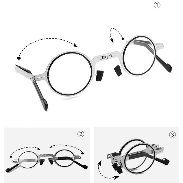 Titanium Foldable Reading Glasses For Lightweight Screwless Comfort 8418773368963-1