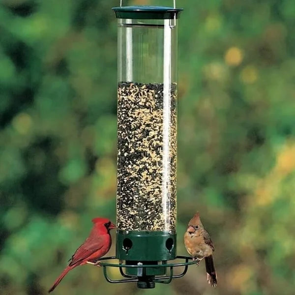 Squirrel-Proof Bird Feeder | Spinning Tube Feeder with 4 Ports & 5 lb Seed Capacity 15146750214470-1