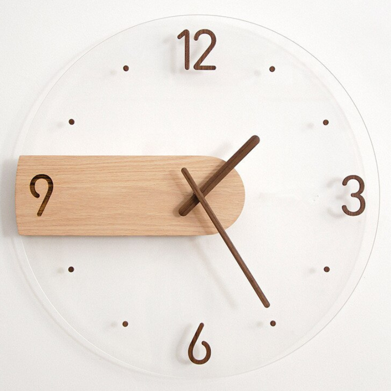 Simple Elegance Wooden Wall Clock 9525965979950-1