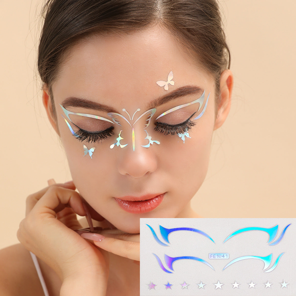 Simulated 3D Eyeliner Sticker Multi-coloured make-up eye stickers decorative make-up eyeliner stickers new 8901483757849-1