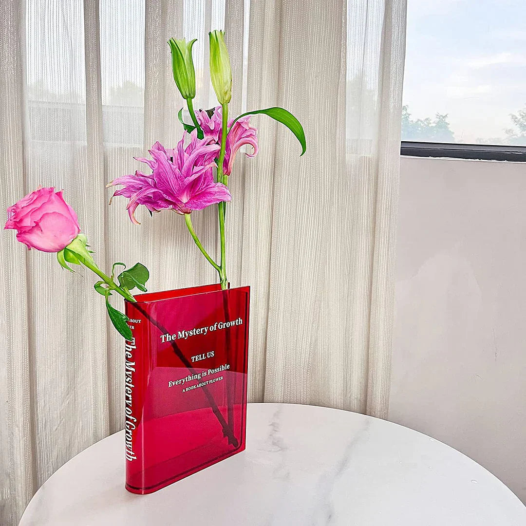 Transform Your Space With This Exquisite Book-Shaped Flower Vase 14989188104518-1