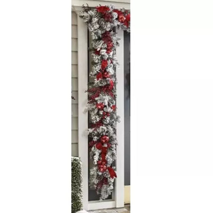 The Cordless Prelit Red And White Holiday Trim 8959284183321-1