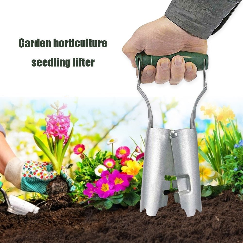 Efficient Seedling Easy Transplanter Gardening Tool Stainless Steel Plant Helper 14814329635142-1