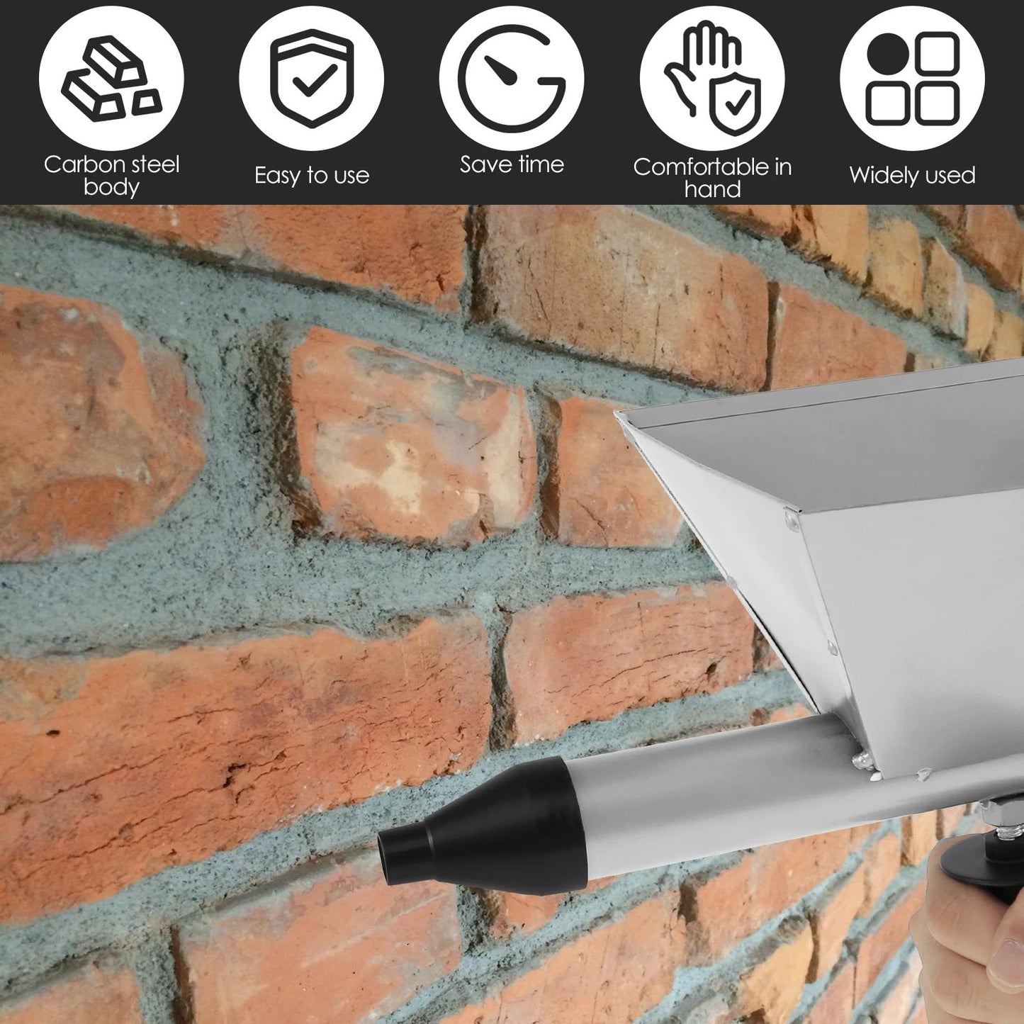 Electric Mortar Grout Gun - Caulking Applicator with 4 Nozzles