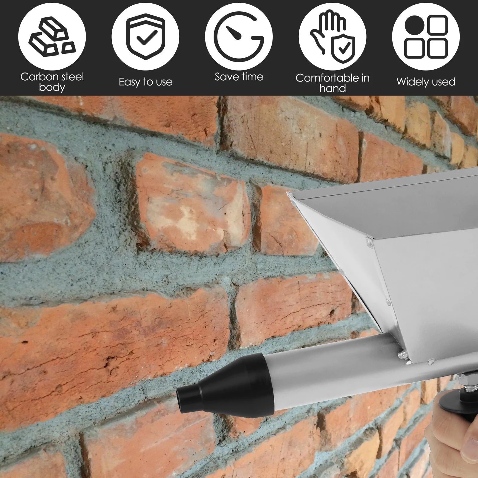 Electric Mortar Grout Gun - Caulking Applicator with 4 Nozzles