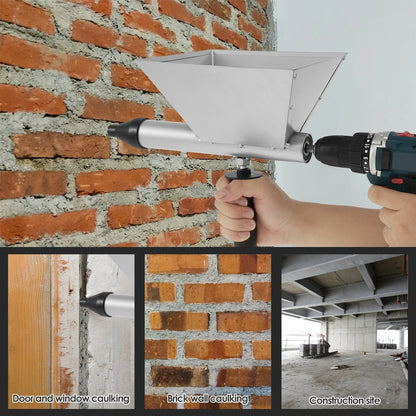 Electric Mortar Grout Gun - Caulking Applicator with 4 Nozzles