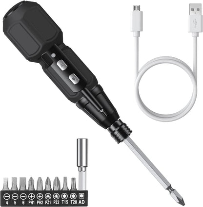 Usb Rechargeable Cordless Electric Screwdriver Multi-Bit Set 8746271998286-1