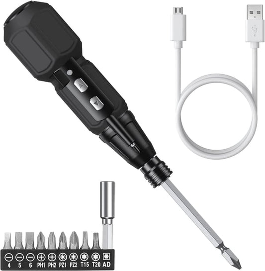 Usb Rechargeable Cordless Electric Screwdriver Multi-Bit Set 8746271998286-1