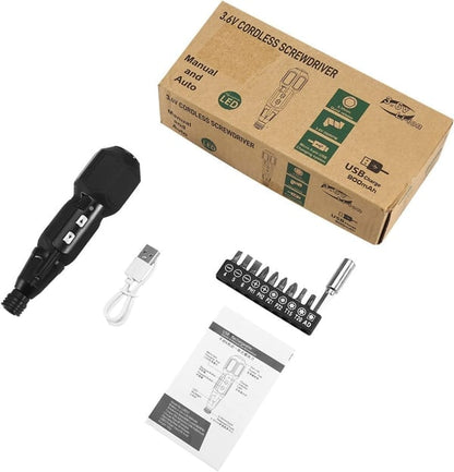 Usb Rechargeable Cordless Electric Screwdriver Multi-Bit Set 8746271998286-1