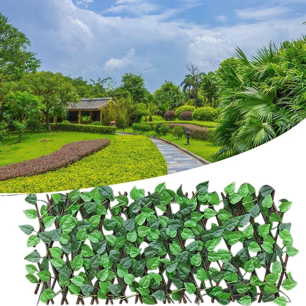 Expandable Faux Privacy Fence Artificial Ivy Garden Outdoor Decorative Screen 14814324162886-1