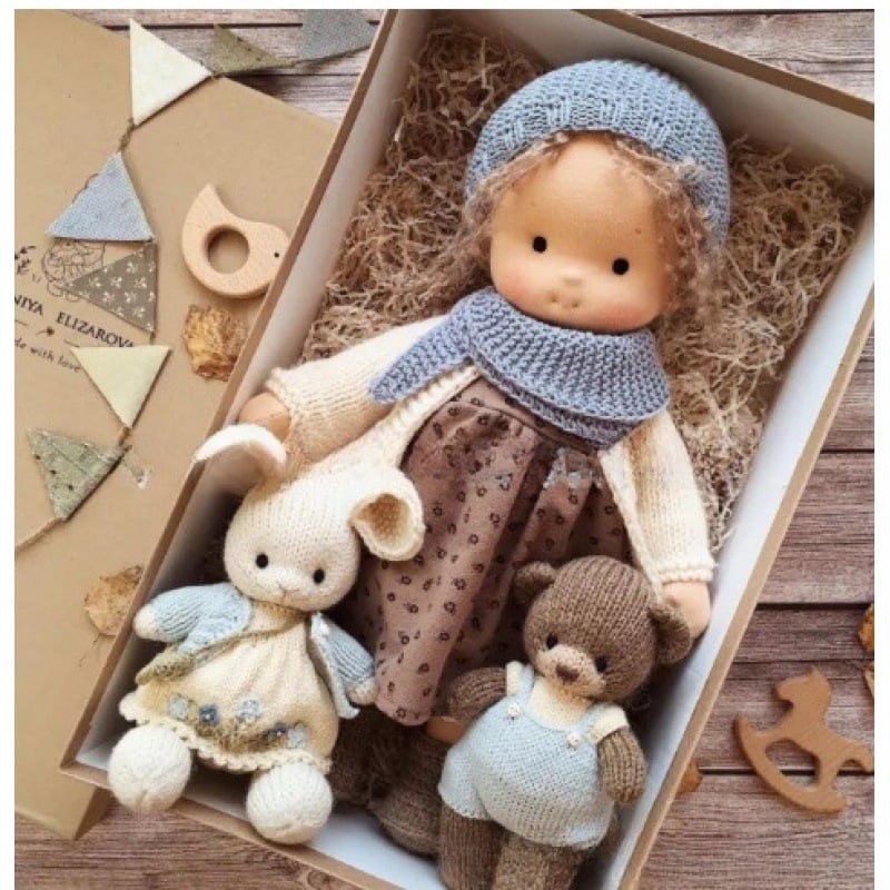 Gift for Kids-Handmade Waldorf Doll 8959340413209-1