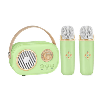 Bluetooth Karaoke Machine With Dual Microphones Kids Portable Singing Fun 14906003554630-1