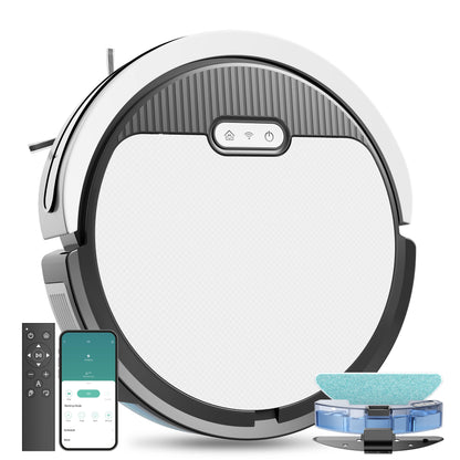 Robot Vacuum And Mop, 3 In 1 Combo Cleaner For Home With Pet Hair And Hard Floor, 5000Pa Suction, 120 Mins Run Time,Self-Charging,Super Thin Body 9013914992860-1